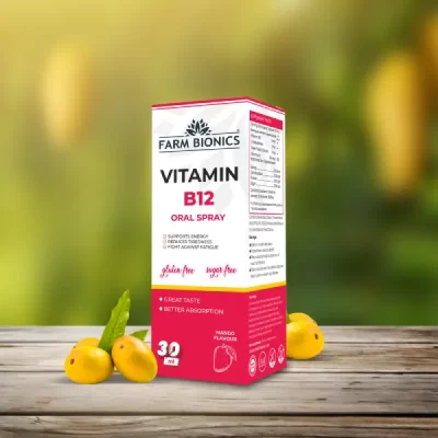 FARM BIONICS Vitamin B12 Mango Flavour Oral Spray